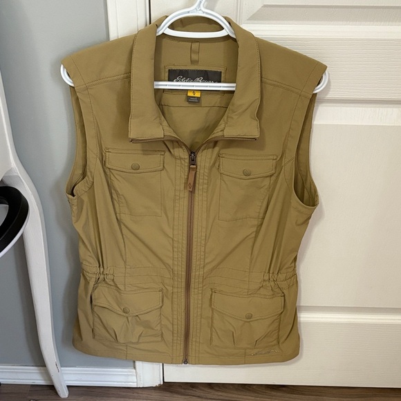 Eddie Bauer Women's Khaki Outdoor Vest - Picture 1 of 6